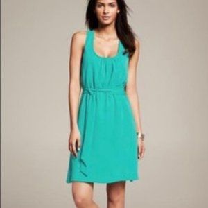 Banana Republic Tie Waist Turquoise Crossback Dress - Size 4